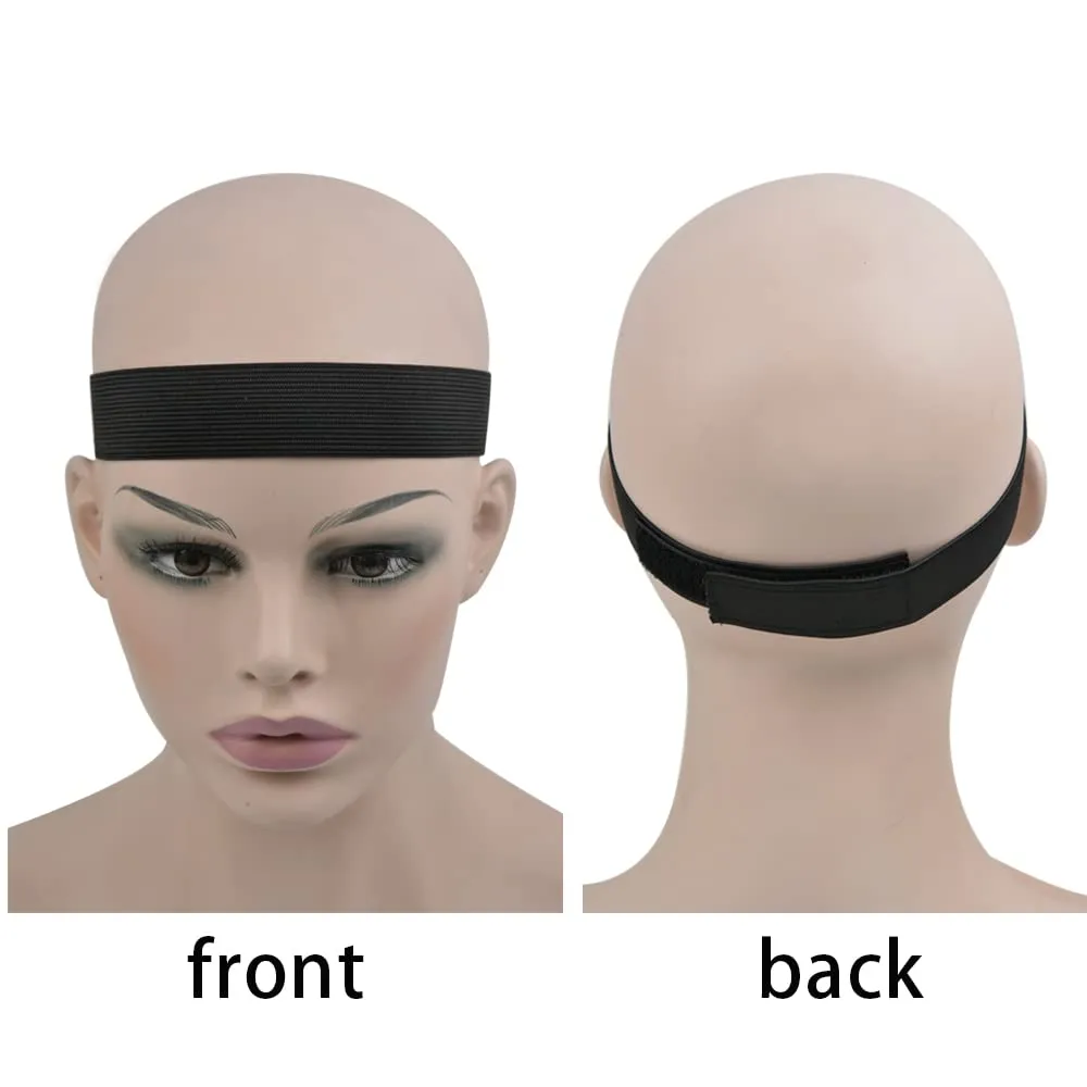 3 Pcs Elastic Band Lace Melting Bands Adjustable Wig Headbands for Lace Frontal Laying (Width 1.2 Inch)