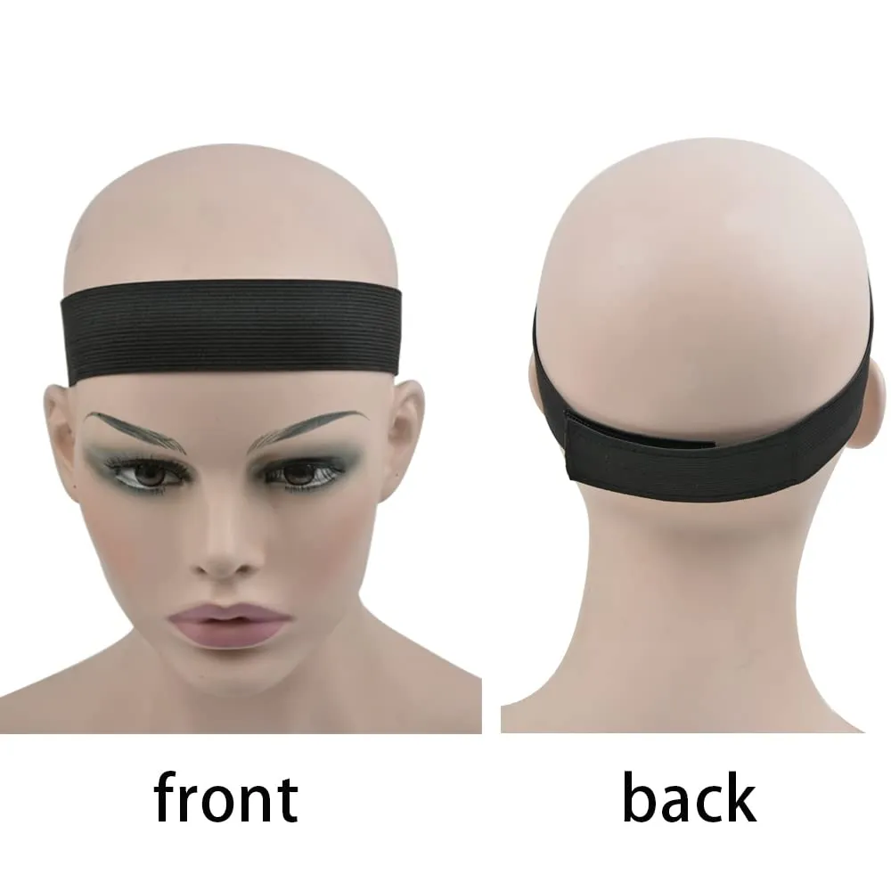 3 Pcs Elastic Band Lace Melting Bands Adjustable Wig Headbands for Lace Frontal Laying (Width 1.4 Inch)