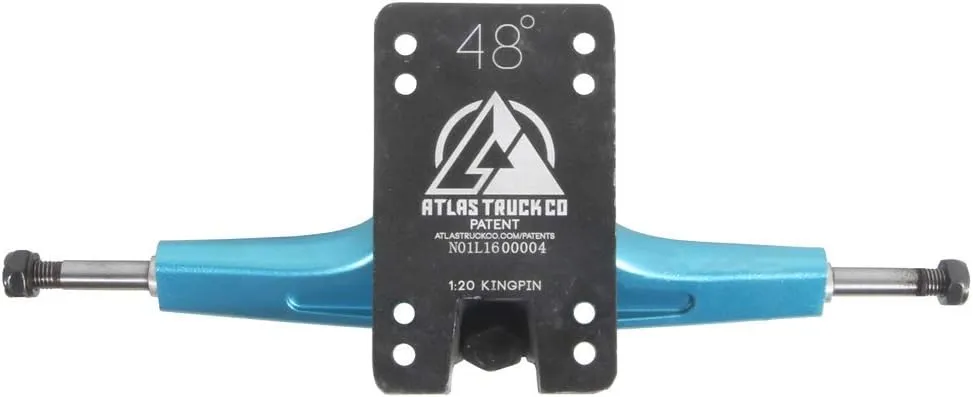 Atlas Truck Co. 180mm 48 Degree 8mm Reverse Kingpin Ultralight Longboard Trucks, Lightweight Aluminum Longboard Trucks for Skateboarding, Cruising, Freeriding, Downhill