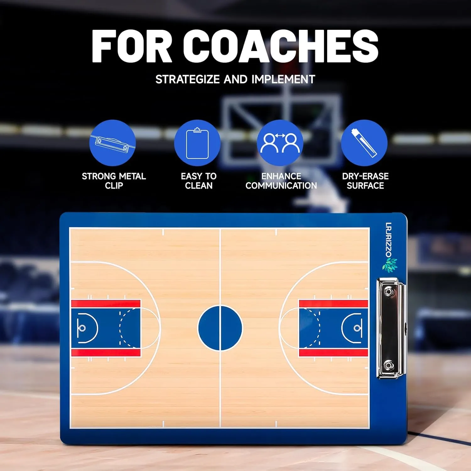 Basketball Dry Erase Coaches ClipboardBasketball Clipboard for Coaches Double-Sided Basketball White Board for Coaches Writable and Erasable Basketball Dry Erase Board for Coaches Gift