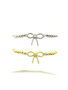 Bow Detail CZ Bracelet