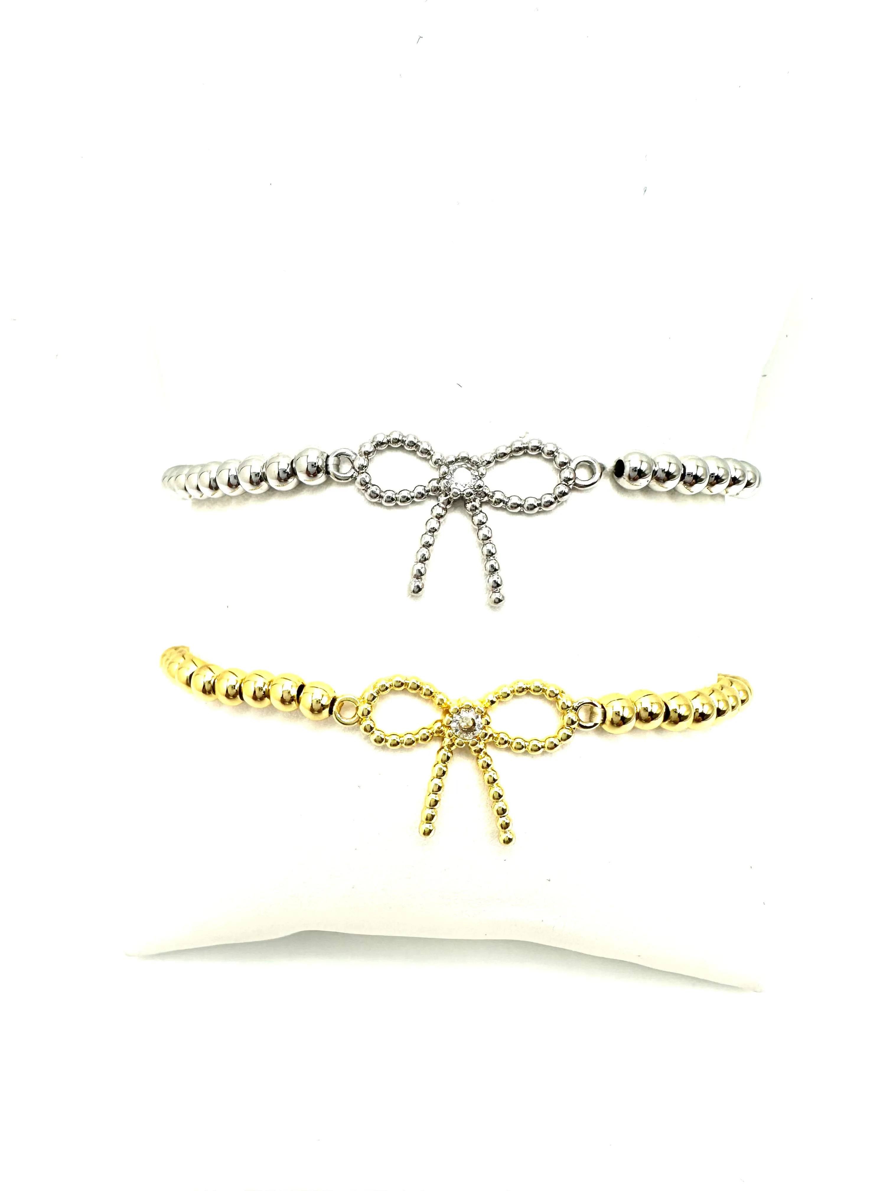 Bow Detail CZ Bracelet