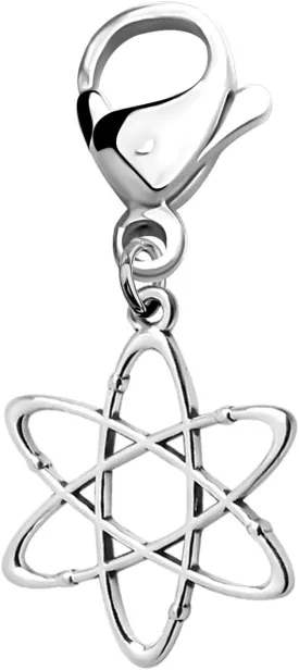 CHOORO Atom Pendant Zipper Pull Atheist Symbol Jewelry Scientific Jewelry Gift For Chemistry, Physics, Biology