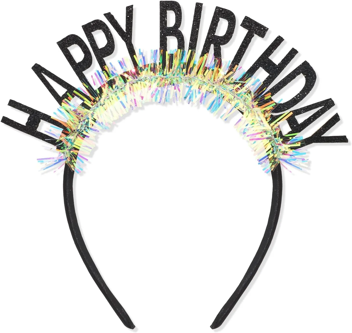 CIEHER Birthday Crown Birthday Headband, Birthday Headband, Happy Birthday Headband for Women Girls, Birthday Girl Headband, Birthday Tiara Happy Birthday Decorations, Birthday Gifts - Black