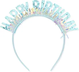 CIEHER Birthday Headband, Tiara for Women Girls - Birthday Girl, Happy Birthday Decorations and Gifts - Blue