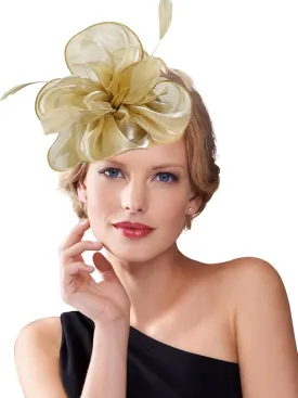 Dodheah Fascinators Hat for Women Tea Party Derby Hats Pillbox Hat Flower Feathers Wedding Headwear with Headband Hair Clip