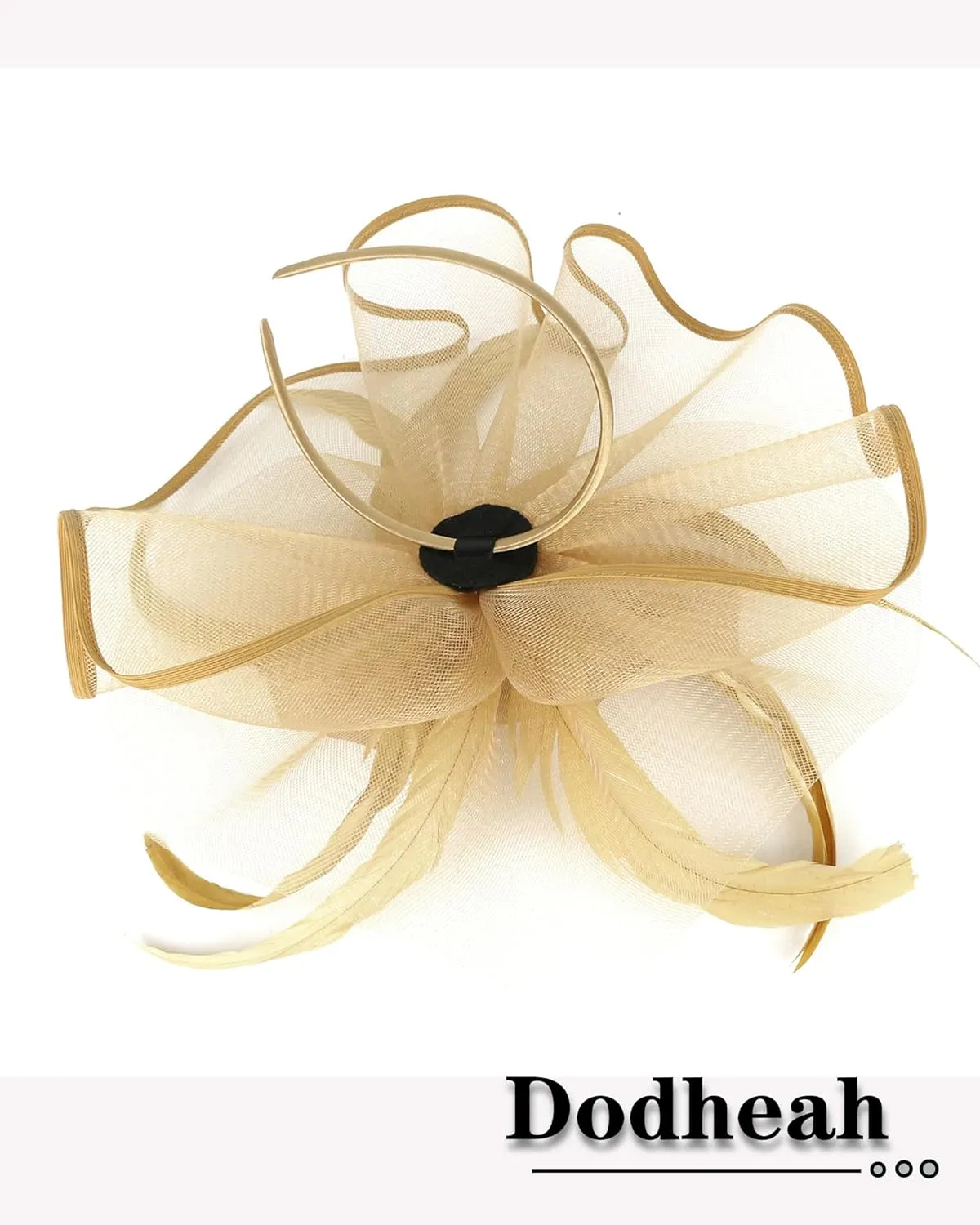 Dodheah Fascinators Hat for Women Tea Party Derby Hats Pillbox Hat Flower Feathers Wedding Headwear with Headband Hair Clip