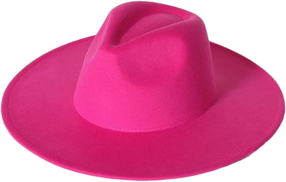 JNKIHAPOT Women's Fedora Hat Jazz Hat Fashion Bow Hat Big Brim Jazz Fedora Hat Men's Cap Sombrero