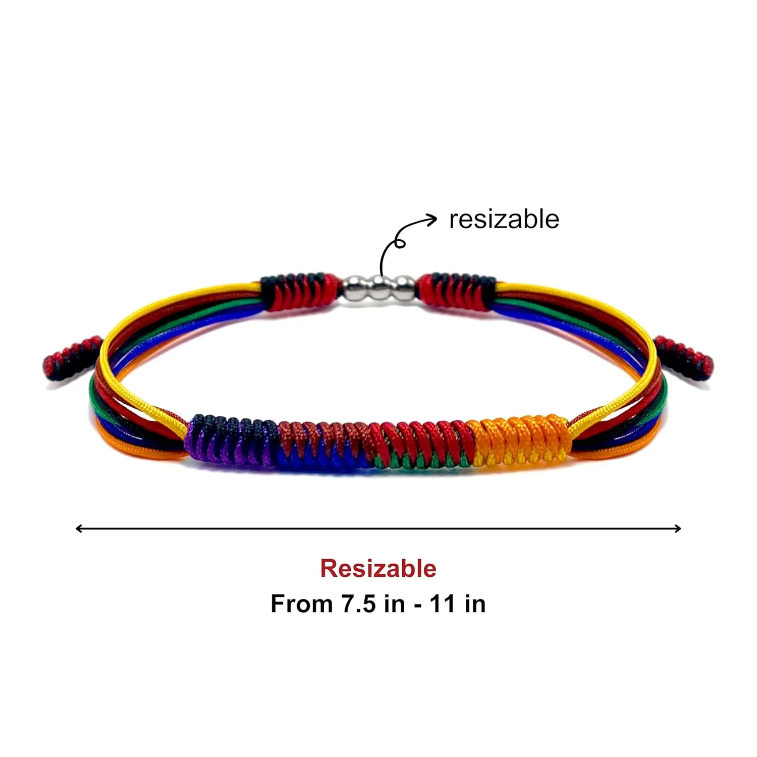 LAMIBEE LGBTQ String Bracelet, LGBTQ Pride Things Stuff Gifts, LGBTQ  Surfer Style Wrist Wrap Bracelet, Amulet and Boho Rope Bracelet Bangles for Women Men (LGBTQ Pride)