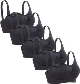 Lataly Womens Seamless Nursing Bra Sleeping Maternity Bralette for Breastfeeding Pack of 3