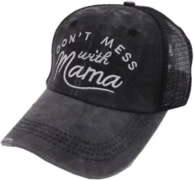 Ponytail Hat Women Mesh High Baseball Cap Distressed Messy Bun Trucker Hat Pony Cap Hot hat