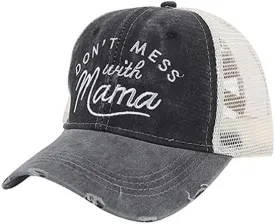 Ponytail Hat Women Mesh High Baseball Cap Distressed Messy Bun Trucker Hat Pony Cap Hot hat