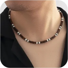 Puka Shell Necklace for Men Adjustable Surfer Shell Beads Jewelry Gift for Him
