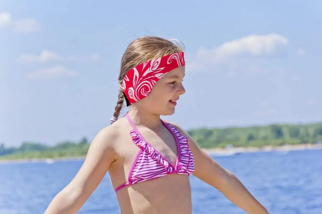 Qshare Swimming Headband & Silicone Earplugs  Best Design Ear Band to Protect Swimmer's Ears, Doctor Recommended to Keep Water Out and Earplugs in, 2 Sizes for Toddlers & Adults