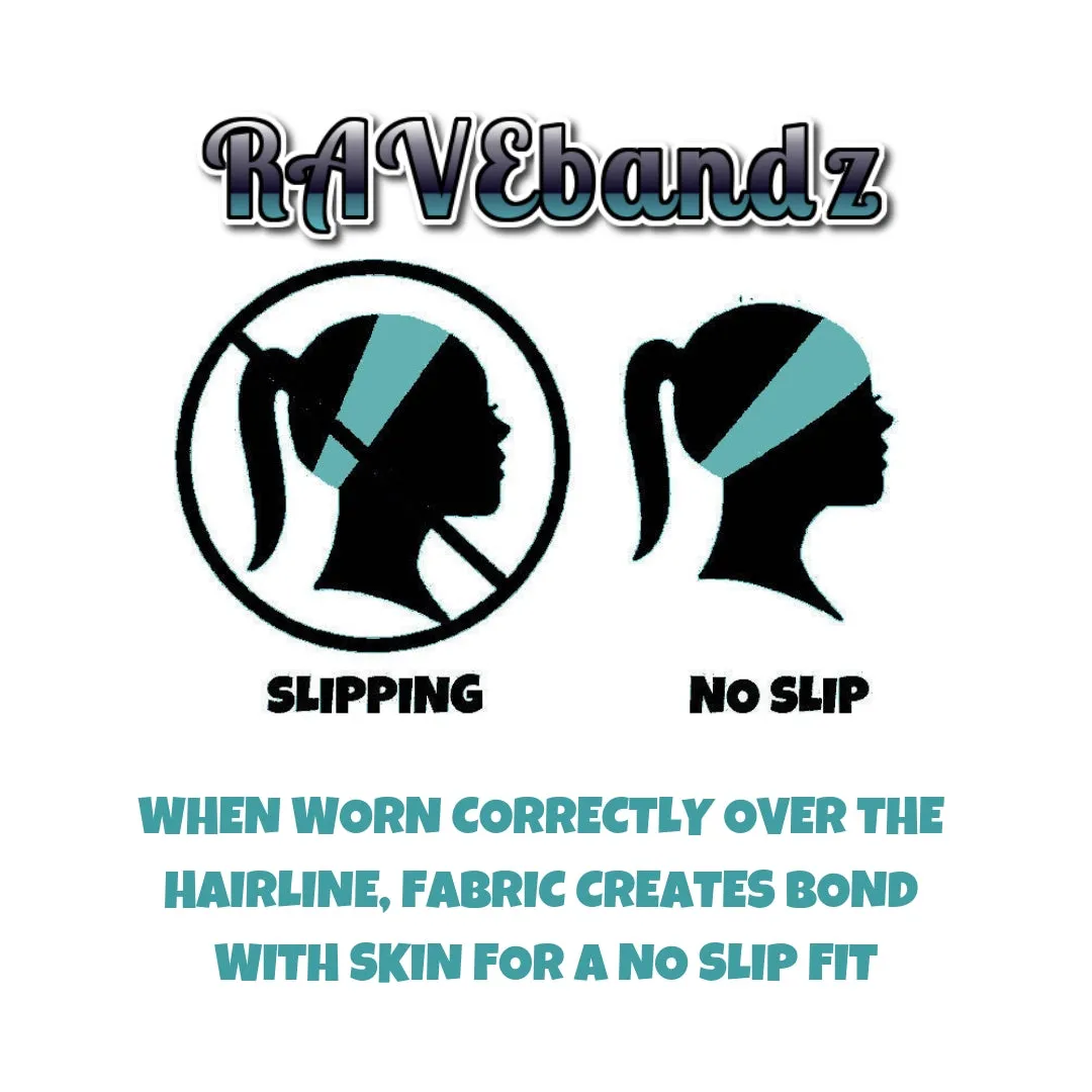 RAVEbandz The Pro - Wide Stretch Headband (Elephants)