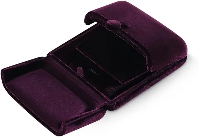Resilient Velvet Earrings Necklace Dual-Purpose Storage Box, Stud Earring Display Box For Girlfriend Wife, Premium Jewelry Organizer Small Case