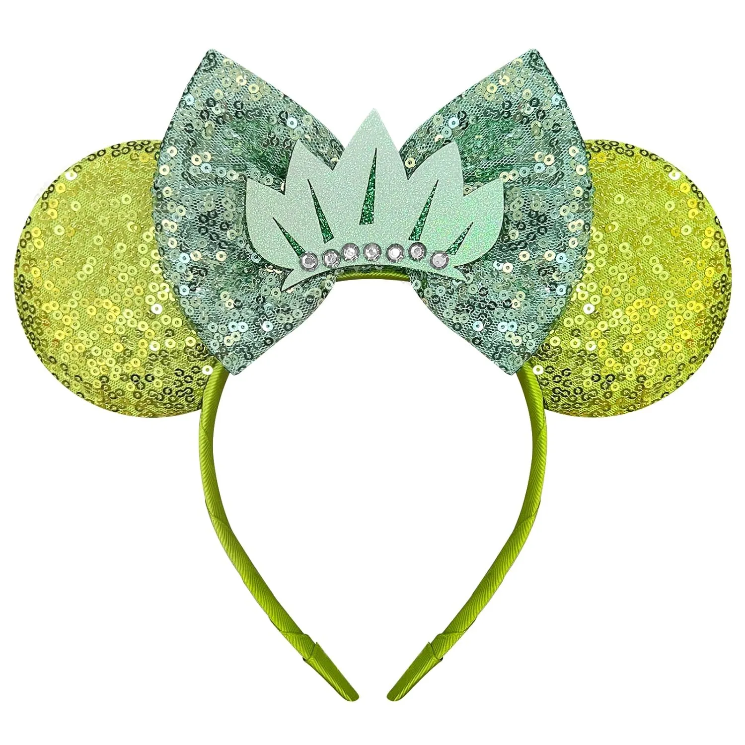 Tiana Mouse Ears Princess Mouse Ears Headband for Women Sequin Bows Headband for Adult