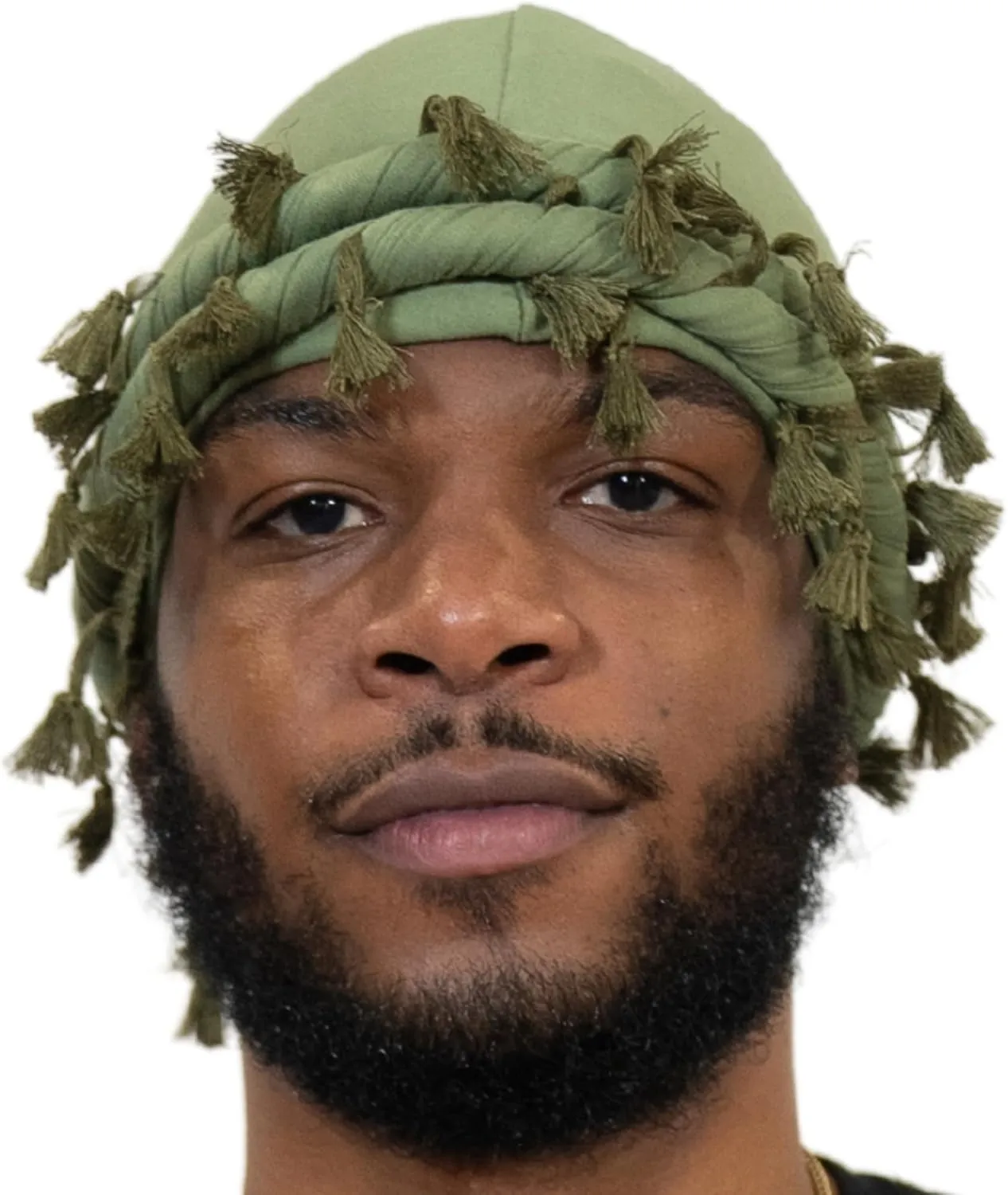 Veeta Superior Halo Turban Silk Satin Lined Head Wrap, Pre-Tied Tassel Turban for Men & Women, Turban Durag Wave Cap